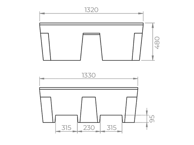 Pallet de Contenção 4 Tambores 03