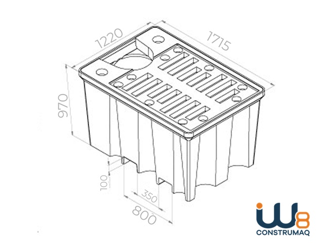 Pallet de Contenção para IBC com Encaixe para Balde 04