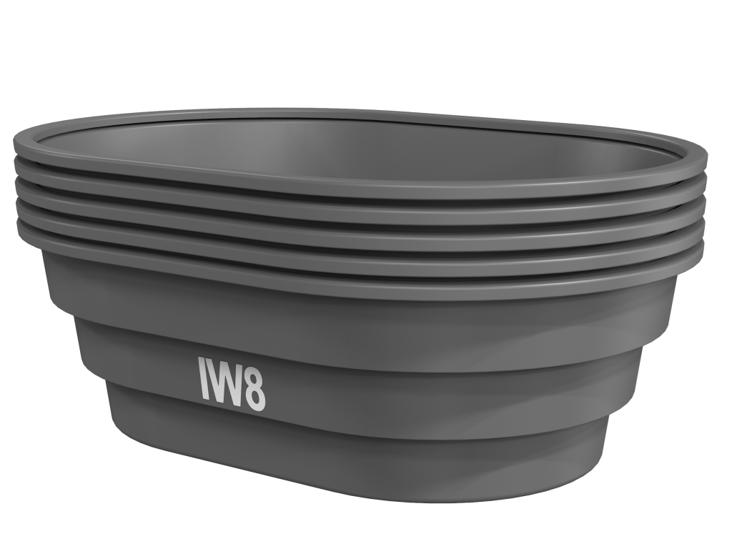 caixa grande oval 1000 litros sem tampa