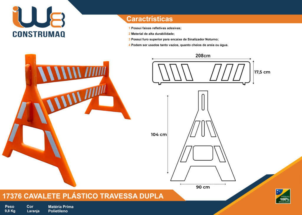 17376 Cavalete Duplo 2M